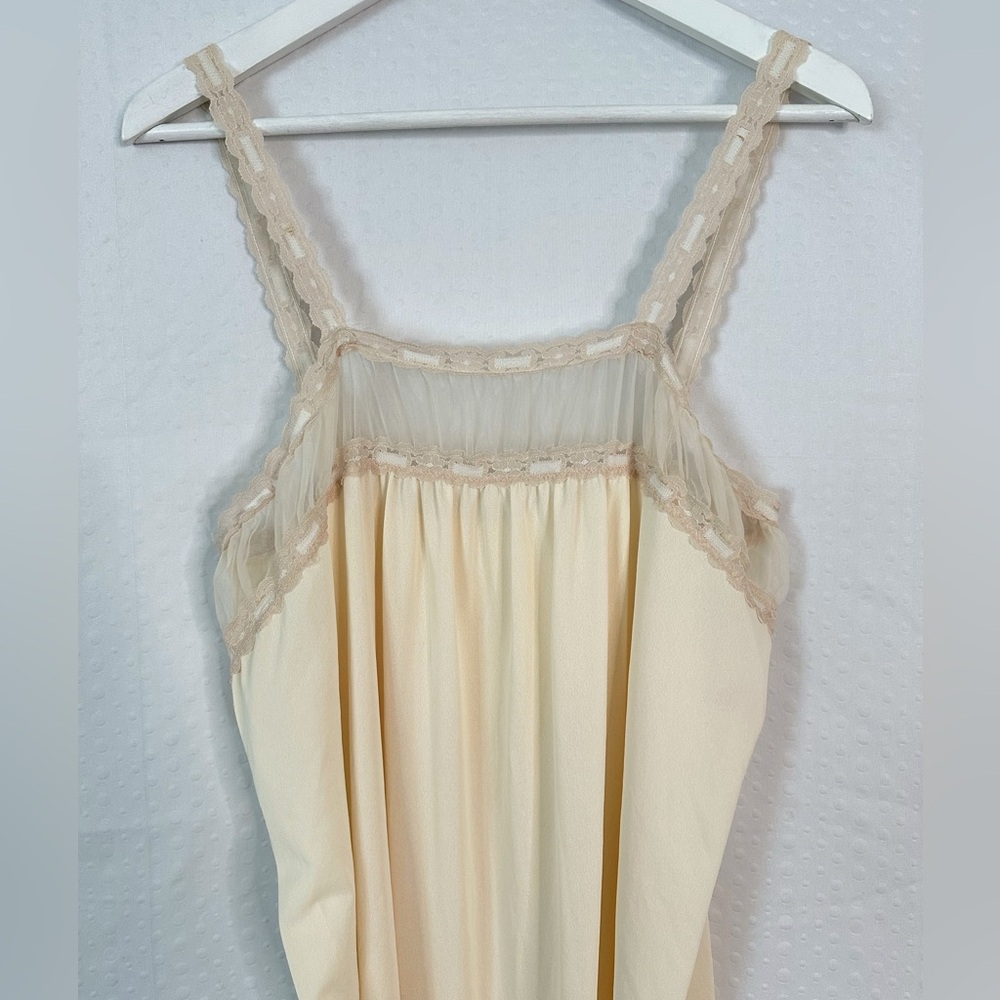 Ethereal Vintage 60s Nylon Peignoir Nightgown Robe Set Small - Picture 7 of 15